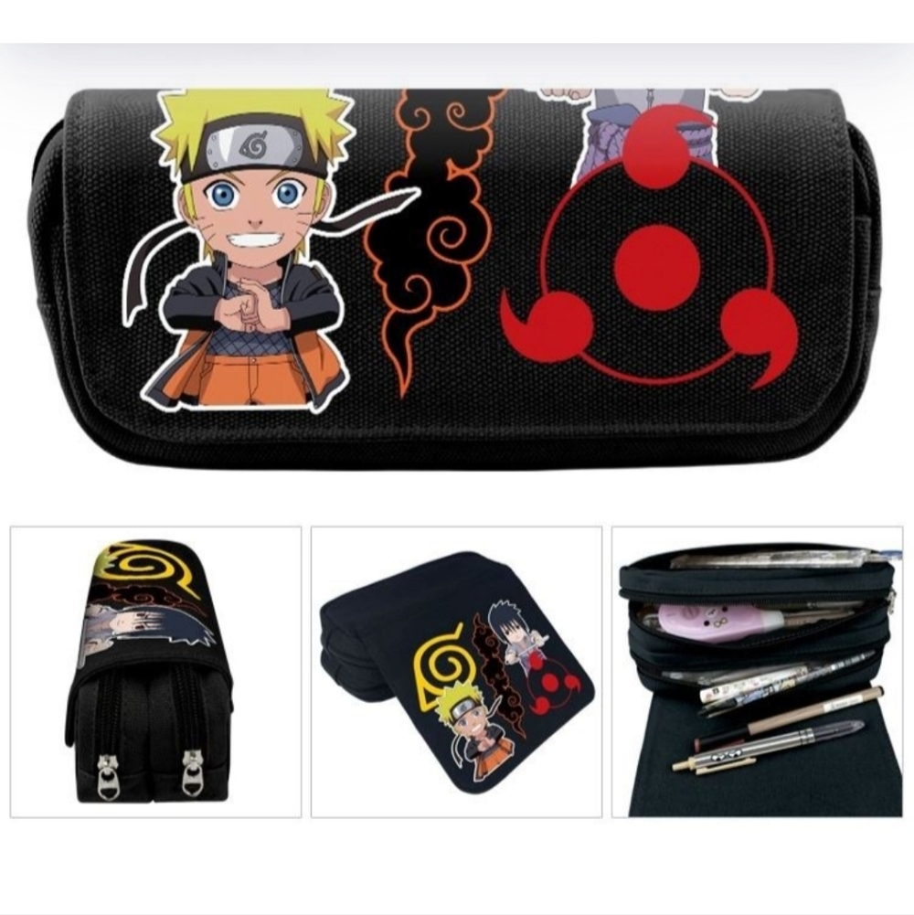 Naruto Pencil Case 2 Compartments  Multicolor